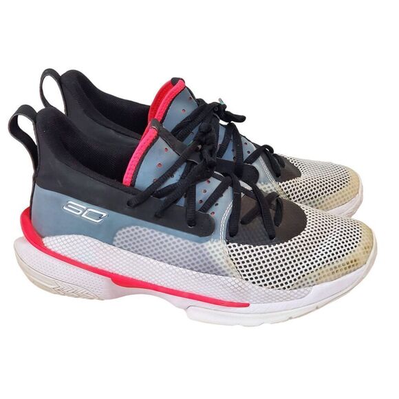 Under Armour Other - Under Armour Curry 7 Youth Size 6 Y/38.5 Shoes underrated Black/Gray Red Low